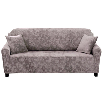 Sofa Cover Vintage Embossed Flower Sofa Cover Stretch Chair Couch Slipcovers - Grey/One-Seater