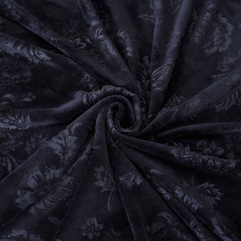 Sofa Cover Vintage Embossed Flower Sofa Cover Stretch Chair Couch Slipcovers - Black/One-Seater