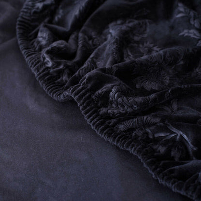 Sofa Cover Vintage Embossed Flower Sofa Cover Stretch Chair Couch Slipcovers - Black/One-Seater