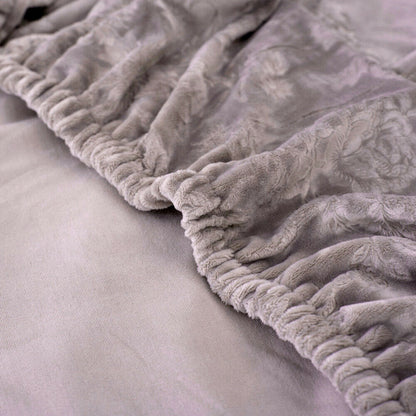 Sofa Cover Vintage Embossed Flower Sofa Cover Stretch Chair Couch Slipcovers - Grey/One-Seater