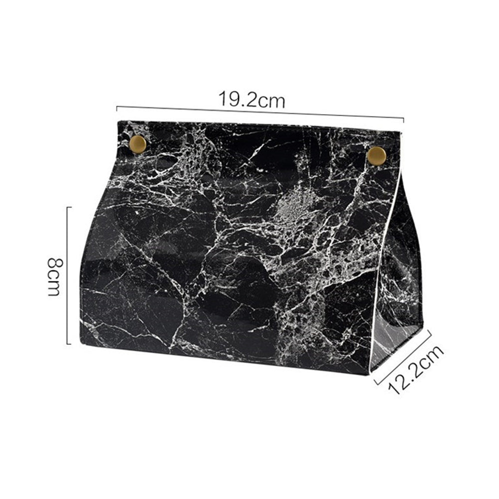 2Pcs Set PU Leather Napkin Holder Cosmetic Bags Toiletry Storage Organizer Boxes