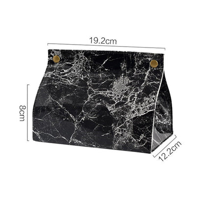 2Pcs Set PU Leather Napkin Holder Cosmetic Bags Toiletry Storage Organizer Boxes