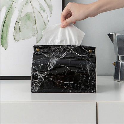 2Pcs Set PU Leather Napkin Holder Cosmetic Bags Toiletry Storage Organizer Boxes