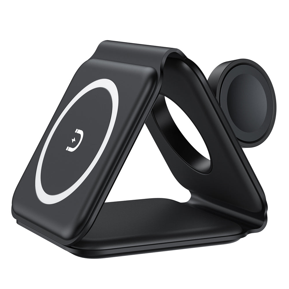 Wireless Charger 3 in 1 Foldable Magnetic Fast Wireless Charging Pad -Black