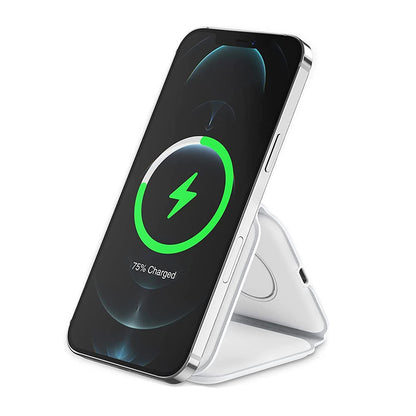 Wireless Charger 3 in 1 Foldable Magnetic Fast Wireless Charging Pad -White