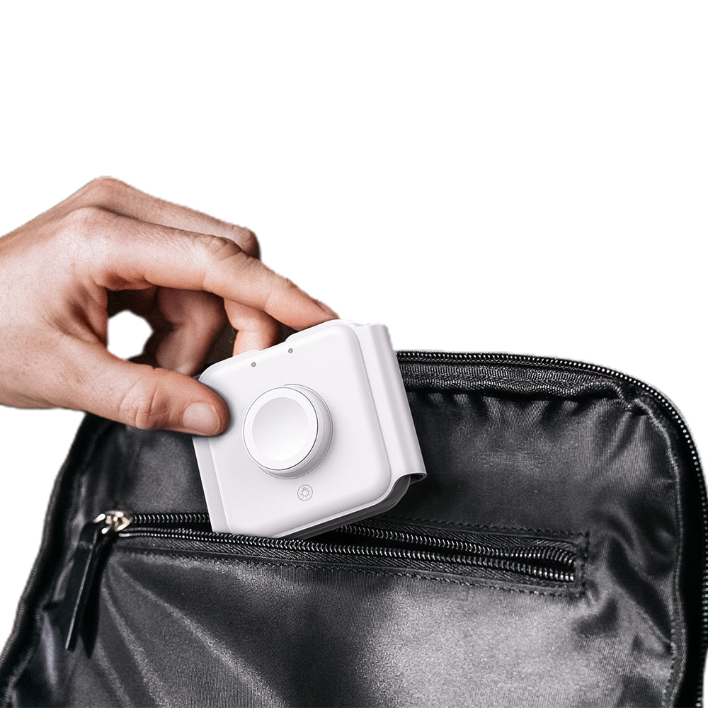 Foldable Magnetic Wireless Charger 3 in 1 Charging Station with Night Light for iPhone Apple Watch Airpods -White