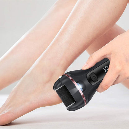 Electric Foot File Callus Remover with 10-Piece Pedicure Tool Set - Black