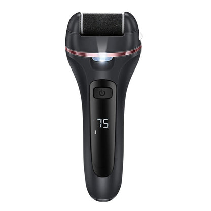 Electric Foot File Callus Remover with 10-Piece Pedicure Tool Set - Black