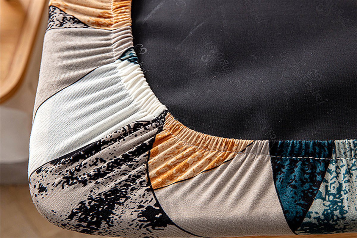 Dining Chair Cover Stretch Cushion Slipcover Seat Cover Washable Protector Removable Washable Chair Seat Cover-Color puzzle