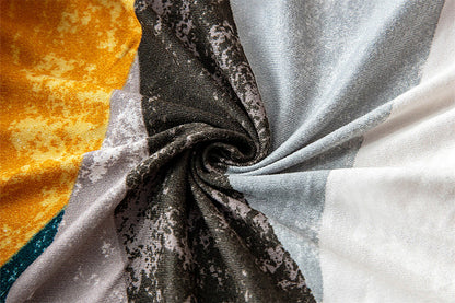 Dining Chair Cover Stretch Cushion Slipcover Seat Cover Washable Protector Removable Washable Chair Seat Cover-Classic geometry