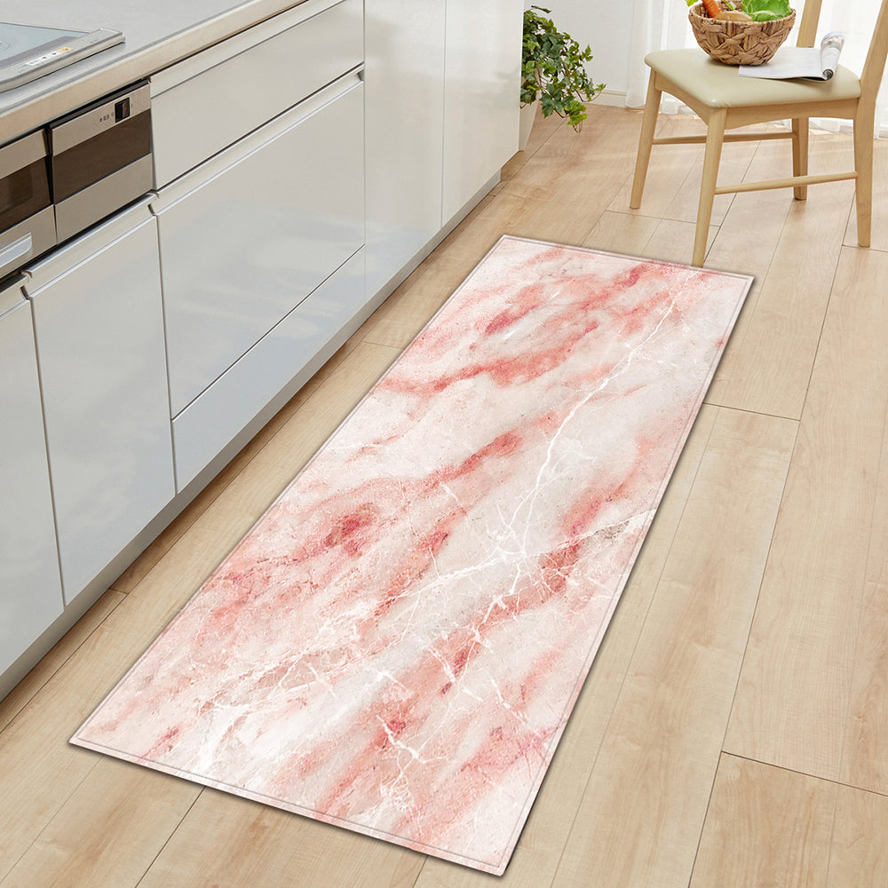 Small Area Rug Washable Entryway Doormat Throw Kitchen Bedroom Bathroom Floor Carpet-Pink