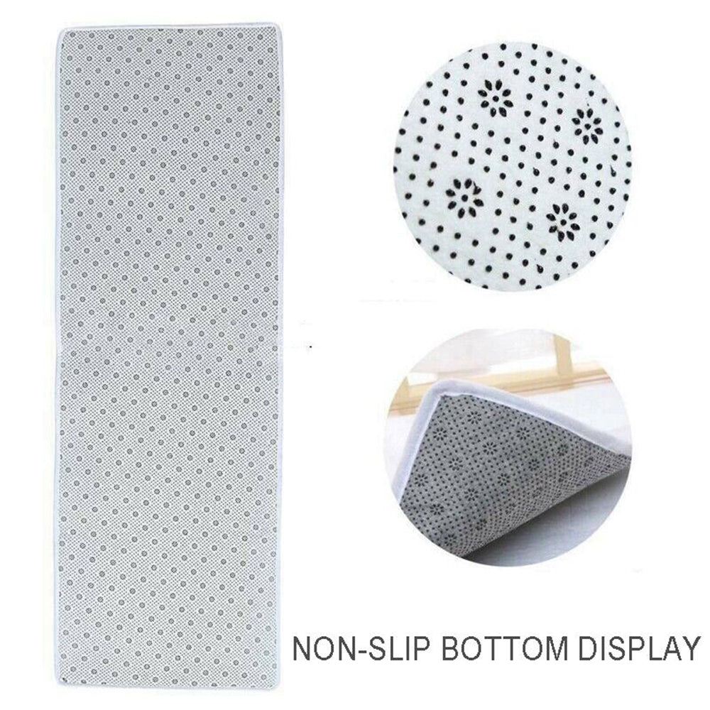 Small Area Rug Washable Entryway Doormat Throw Kitchen Bedroom Bathroom Floor Carpet-Gray