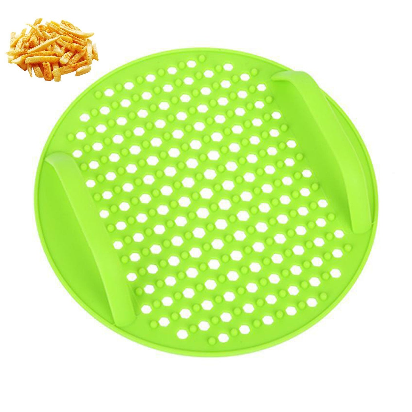 Air Fryer Silicone Liners Pots For Baking Roasting Microwave Non-stick Reusable Pot Mat-Green