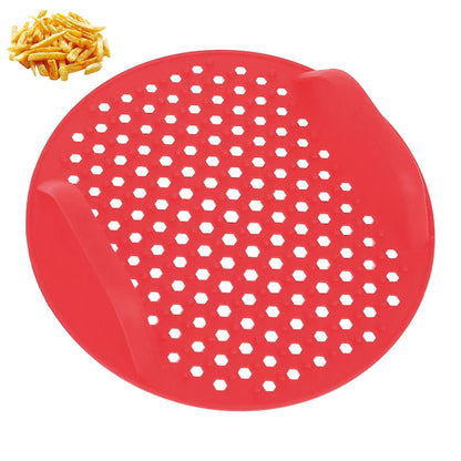 Air Fryer Silicone Liners Pots For Baking Roasting Microwave Non-stick Reusable Pot Mat-Red
