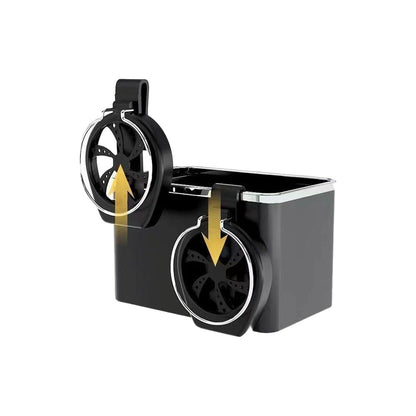 Multifunctional Car Armrest Storage Box with 2 Water Cup Holder