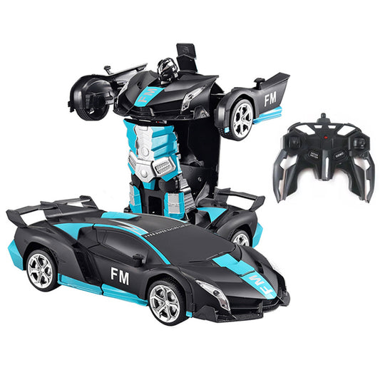 Toy Transforming Racing Car Toys Auto Demo 360 Rotation Drifting - Blue