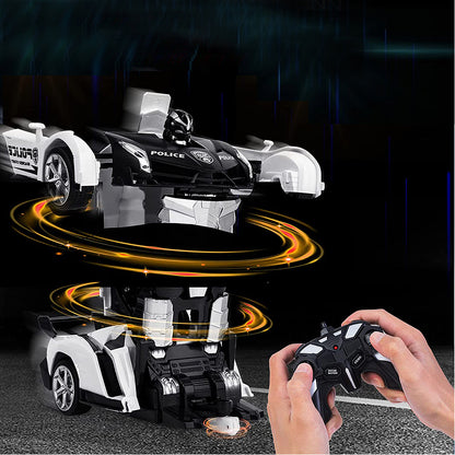 Toy Transforming Racing Car Toys Auto Demo 360 Rotation Drifting - White