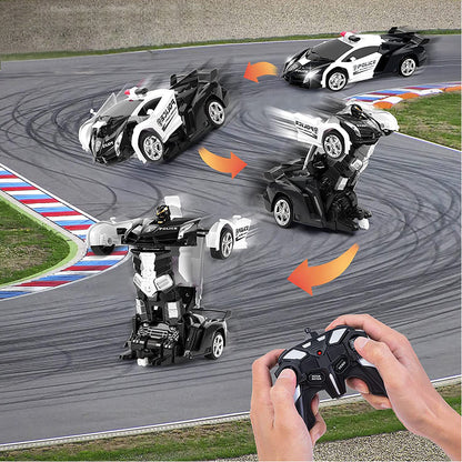 Toy Transforming Racing Car Toys Auto Demo 360 Rotation Drifting - White