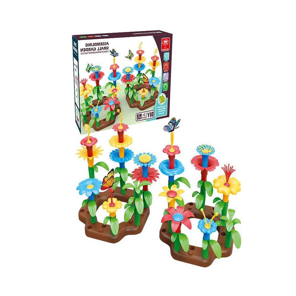 Toy 38-Piece Set Kids Flower Garden Building Toys Gardening Pretend Gift