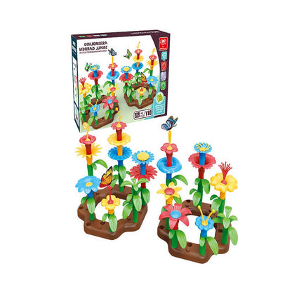 Toy 38-Piece Set Kids Flower Garden Building Toys Gardening Pretend Gift