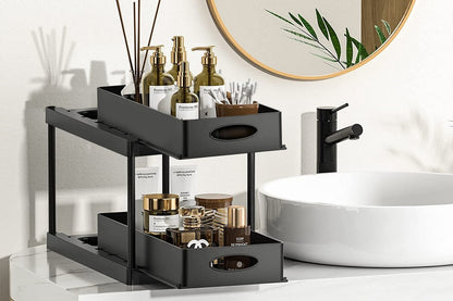 2 Tier Double Sliding Under Sink Organizers and Storage