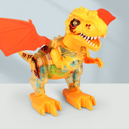 Toy Dinosaur Toys for Kids Electronic Walking Dinosaur with Spray and Lighting - Yellow