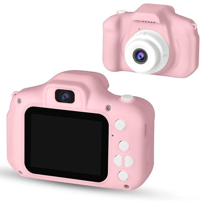 Toy Kids Digital Camera 1080P Dual Lens Camera Digital Camera Christmas Birthday Travel Toy Gifts-Pink
