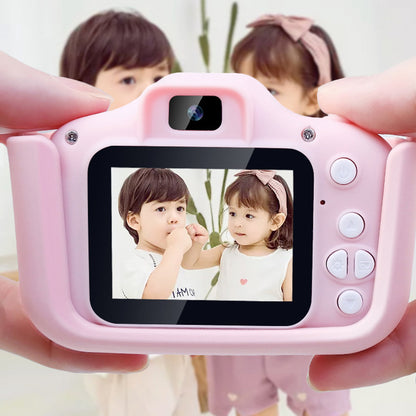 Toy Kids Digital Camera 1080P Dual Lens Camera Digital Camera Christmas Birthday Travel Toy Gifts-Pink