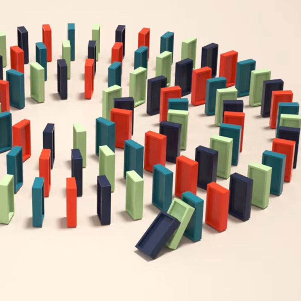 Toy Domino Electric Train Toy Set with Sound Kids Construction Stacking Toys-1pcBlue