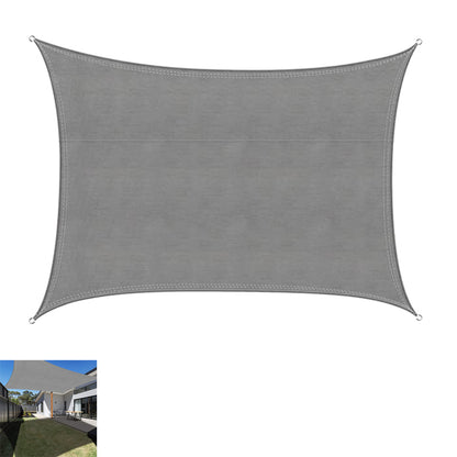Sun Shade Sail Canopy Water Resistant Shade Cloth UV Block Sunshade Fabric for Outdoor Patio Garden -Grey