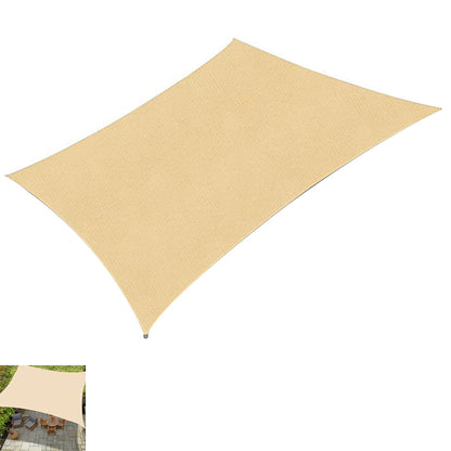 Sun Shade Sail Canopy Water Resistant Shade Cloth UV Block Sunshade Fabric for Outdoor Patio Garden -Light yellow