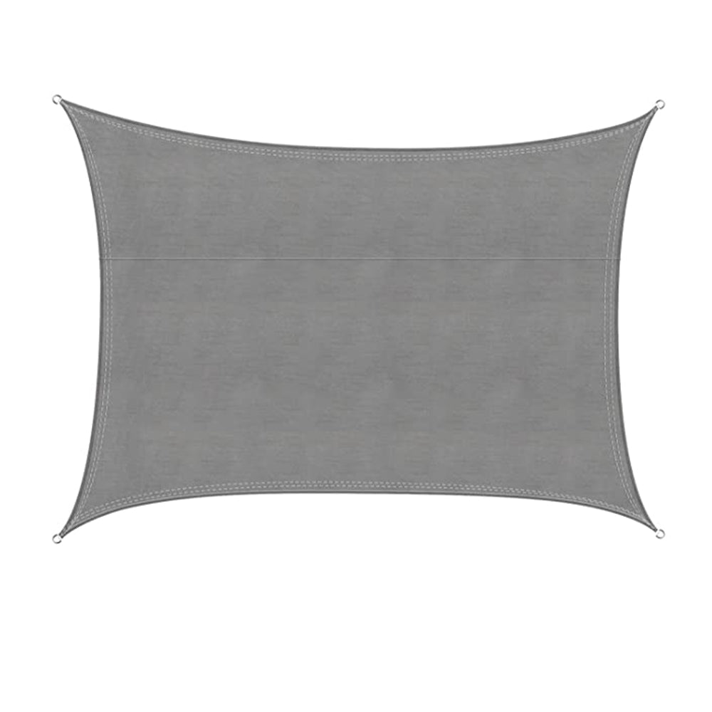 Sun Shade Sail Canopy Water Resistant Shade Cloth UV Block Sunshade Fabric for Outdoor Patio Garden -Grey