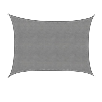 Sun Shade Sail Canopy Water Resistant Shade Cloth UV Block Sunshade Fabric for Outdoor Patio Garden -Grey