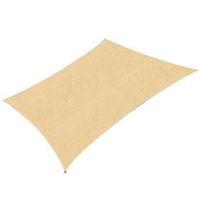 Sun Shade Sail Canopy Water Resistant Shade Cloth UV Block Sunshade Fabric for Outdoor Patio Garden -Light yellow