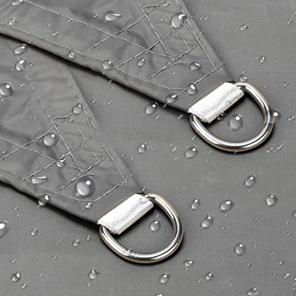 Sun Shade Sail Canopy Water Resistant Shade Cloth UV Block Sunshade Fabric for Outdoor Patio Garden -Grey