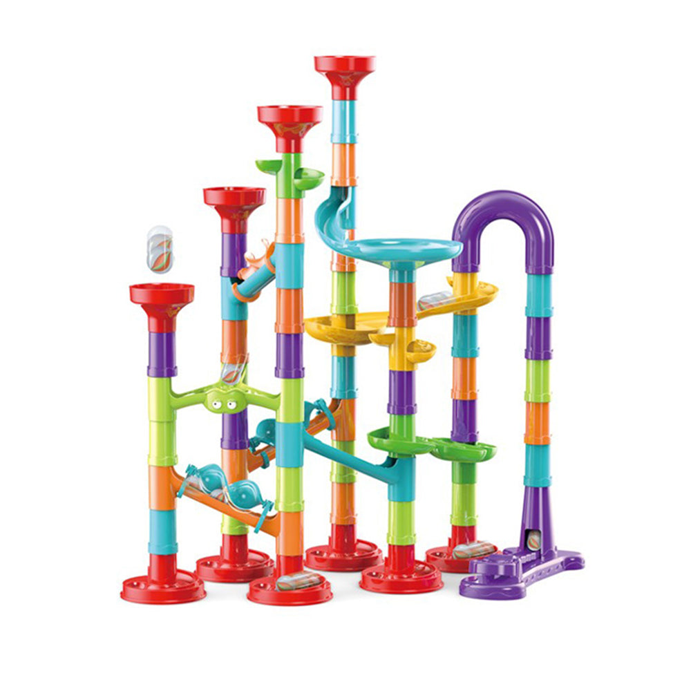 Marble Run Set Building Blocks Glass Marbles for Kids DIY Marble Run Railway Toys