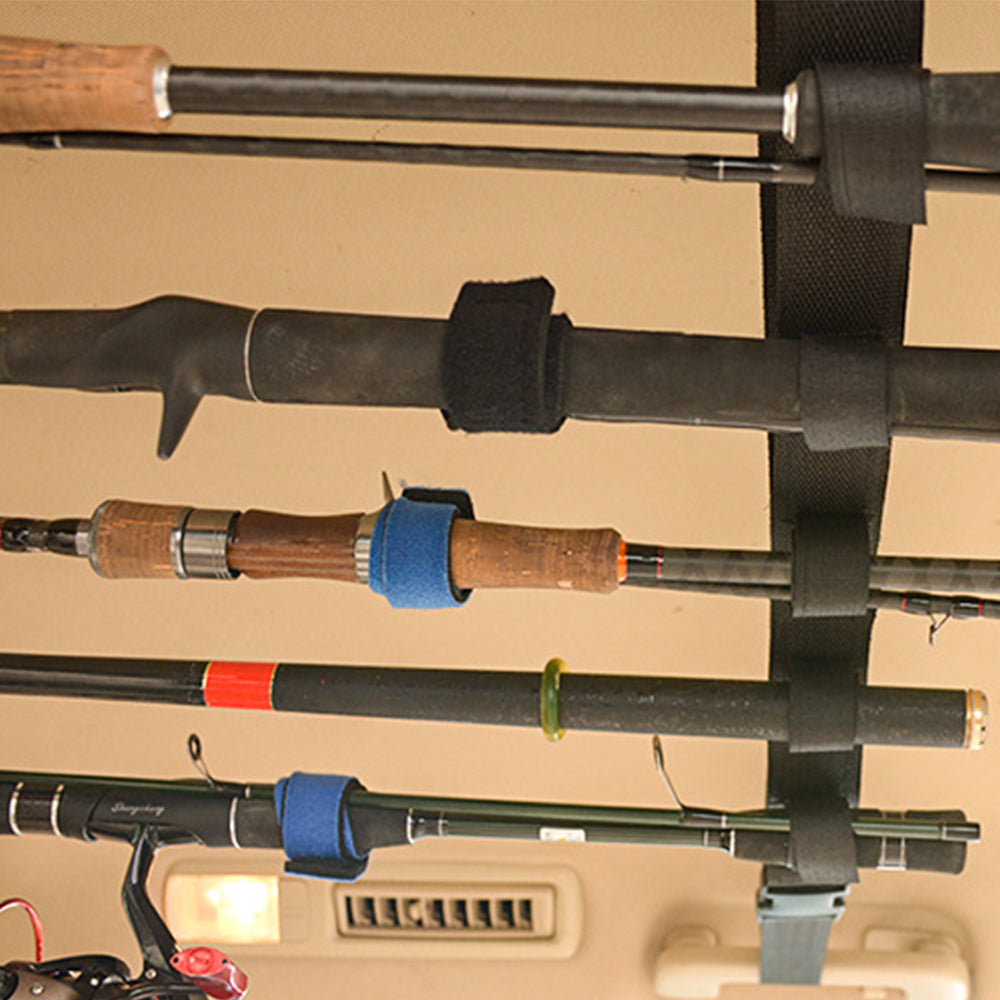 2pcs Set Car Fishing Rod Strap Fishing Rod Storage Rack Rod Carrier Holders