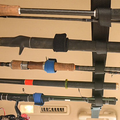 2pcs Set Car Fishing Rod Strap Fishing Rod Storage Rack Rod Carrier Holders