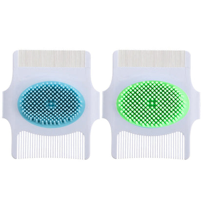 2Pcs 3 in 1 Pet Grooming Brush with Combs Relaxing Cat Dog Comb Massagers