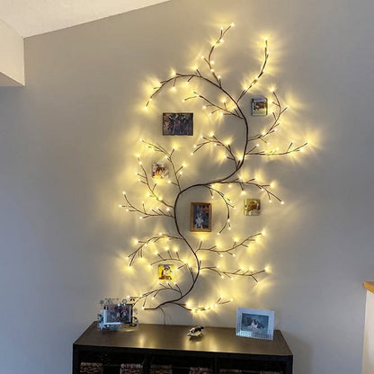 144LEDs 2.3 Meters Artificial Willow Vine Lights Home Decor Willow Vine Lamp