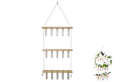 3 Tiered Plant Hanger Flower Wall Hanging Propagation Station for Home Office Decor-Style1
