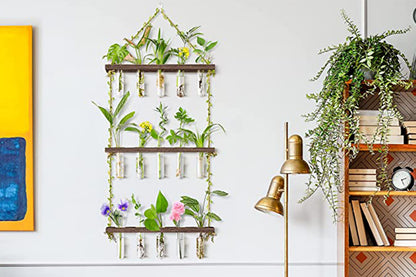 2pcs 3 Tiered Plant Hanger Flower Wall Hanging Propagation Station for Home Office Decor-Style2