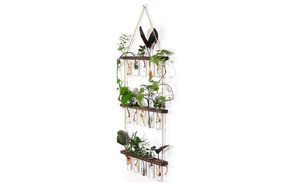 3 Tiered Plant Hanger Flower Wall Hanging Propagation Station for Home Office Decor-Style2