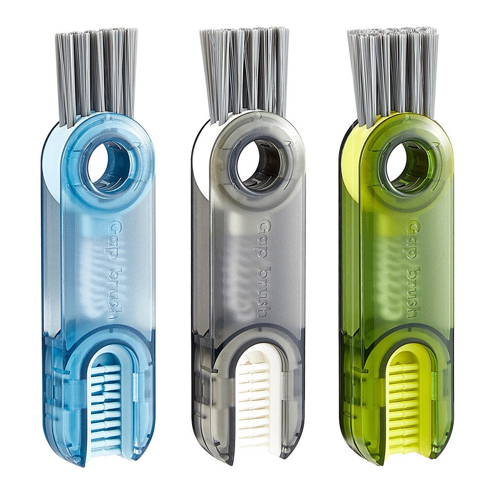 3Pcs 3 in1 Tiny Bottle Cup Lid Detail U-shaped Brush Multi-Functional Crevice Cleaning Brush