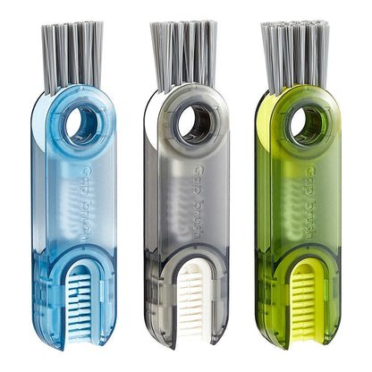 3Pcs 3 in1 Tiny Bottle Cup Lid Detail U-shaped Brush Multi-Functional Crevice Cleaning Brush
