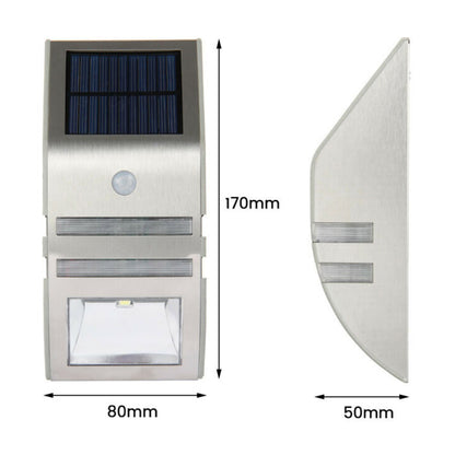 Solar Wall Light Wireless Motion Sensor Solar 2 LED Wall Garden Light