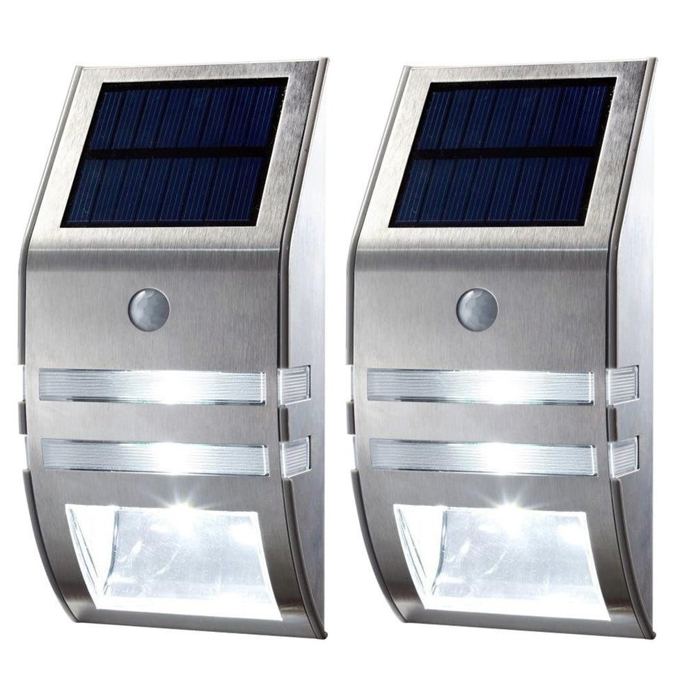 Solar Wall Light Wireless Motion Sensor Solar 2 LED Wall Garden Light