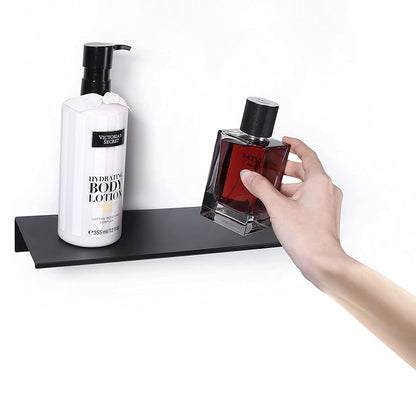 Floating Storage Shelves Wall Mounted Holder Rack for Bathroom Kitchen -Black