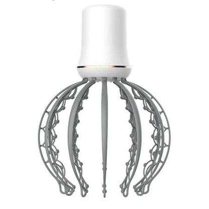 Head Scalp Massager Electric Octopus Claw Scalp Massage Tool Portable Muscle Relaxation Equipment -Grey