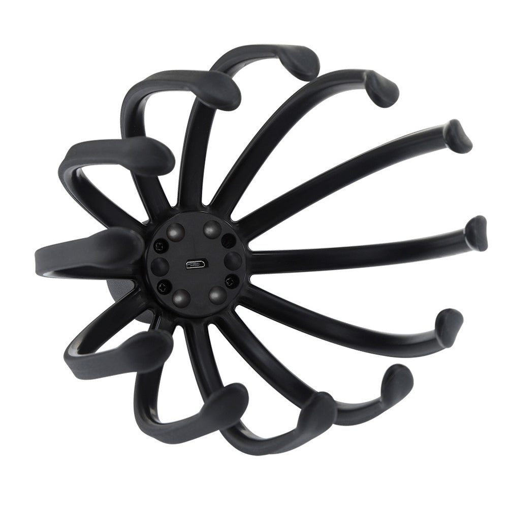 Head Scalp Massager Electric Octopus Claw Scalp Massage Tool Portable Muscle Relaxation Equipment -Black